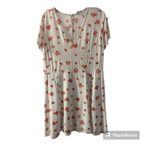 Gap White Floral Print Dress Size 16
